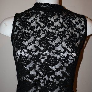 lacy see through going out top